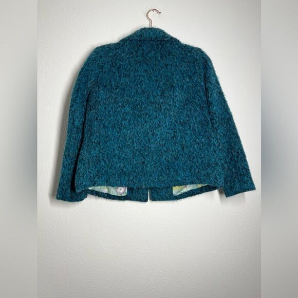 Femme by Michelle R. Wool Charming Blazer Coat Blue Size S Made in Italy - Picture 2 of 16